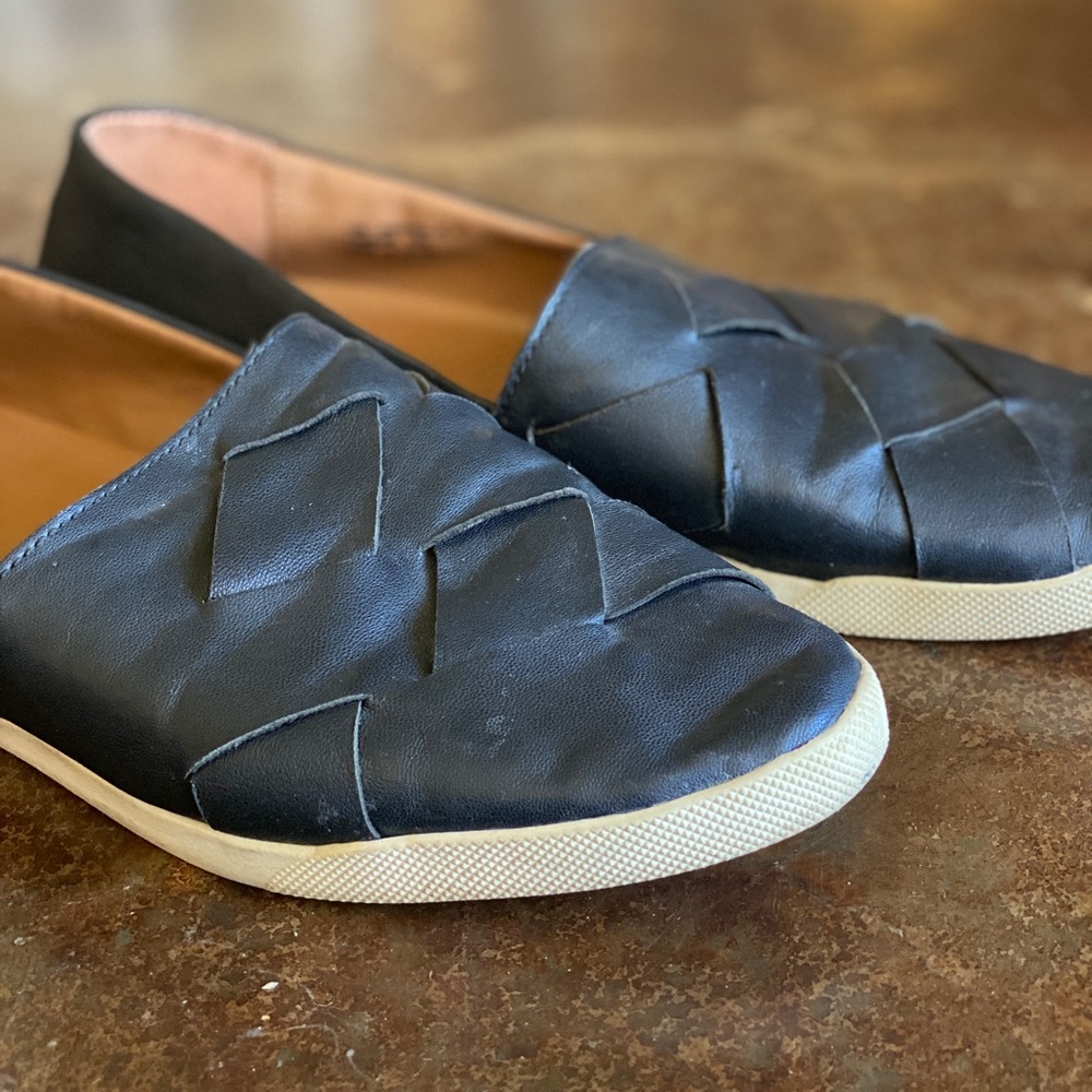 Frye Black Braided Flats